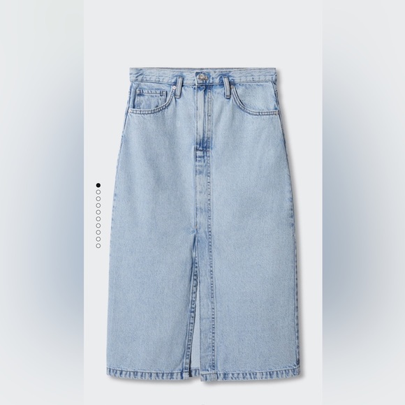 NWOT MANGO Denim Midi Skirt - Picture 6 of 12